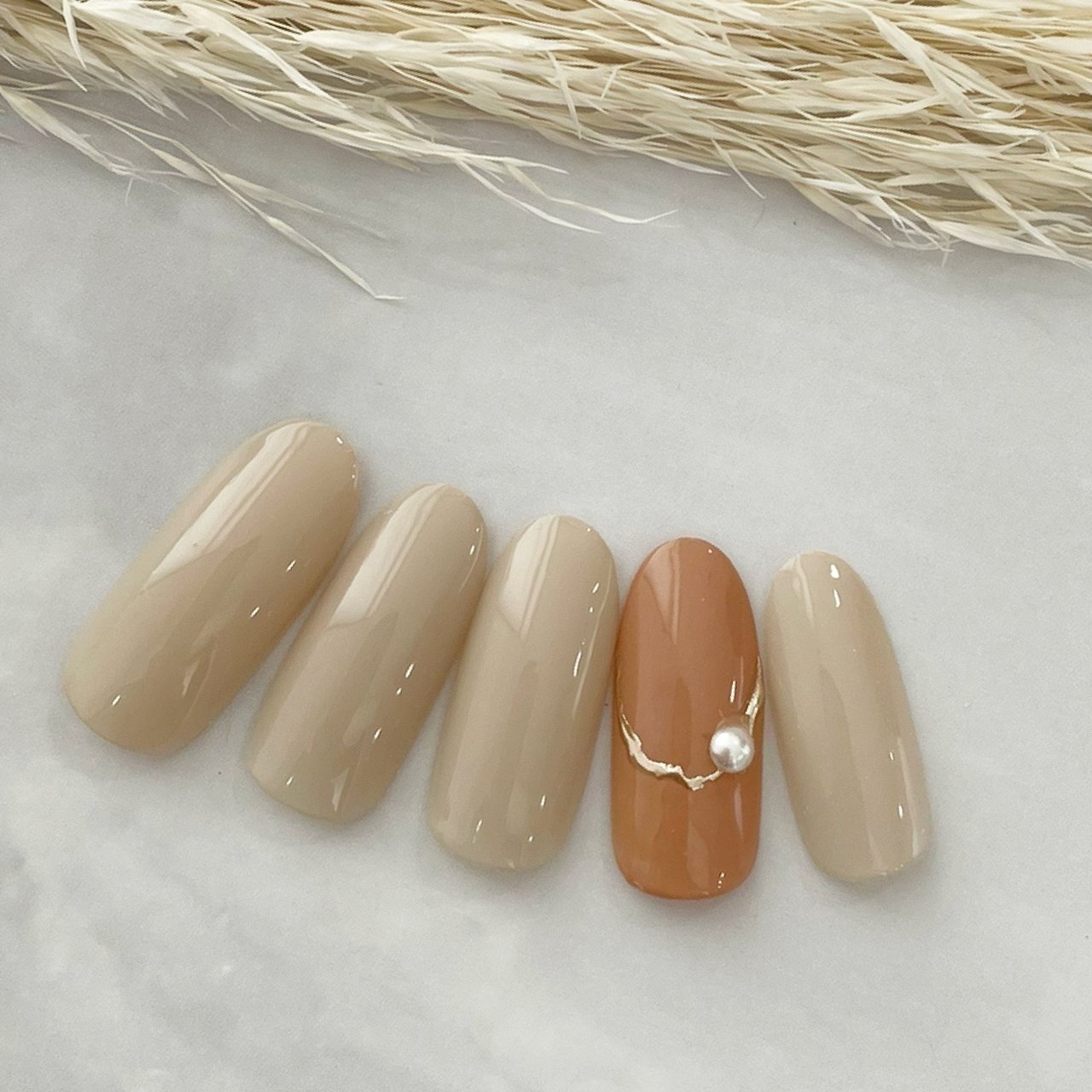 オールシーズン ハンド シンプル ワンカラー パール Nails Himawariのネイルデザイン No ネイルブック