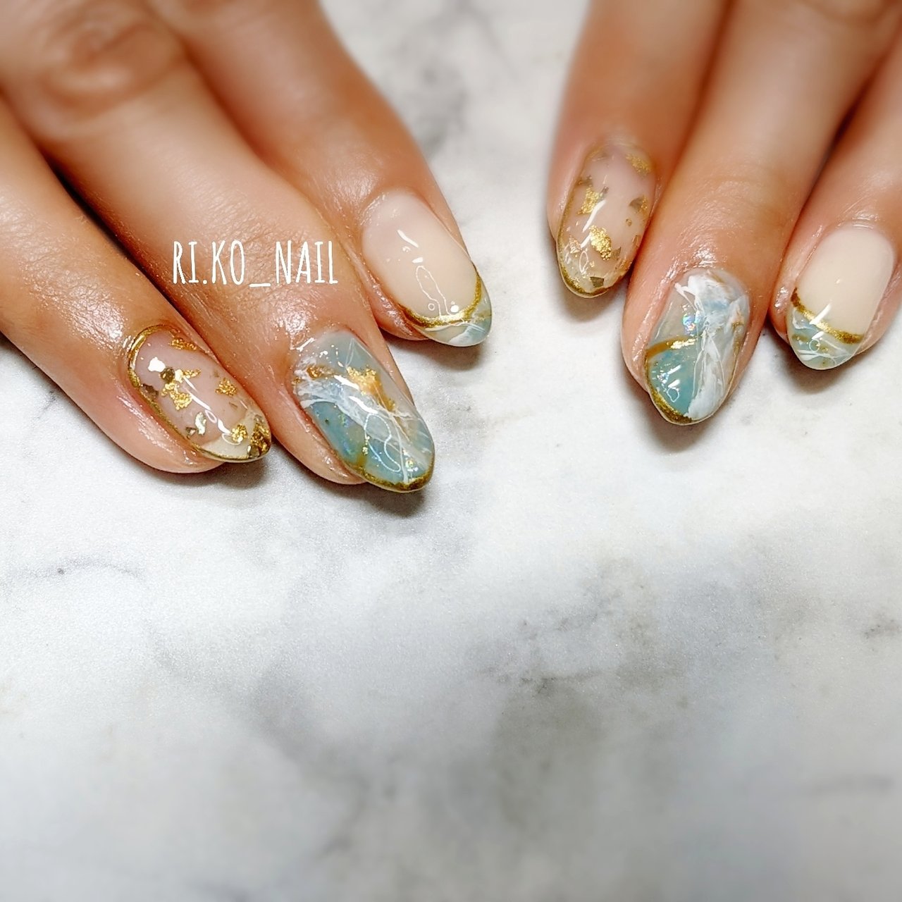 夏 旅行 海 オフィス ハンド Rie Tamaokiのネイルデザイン No ネイルブック
