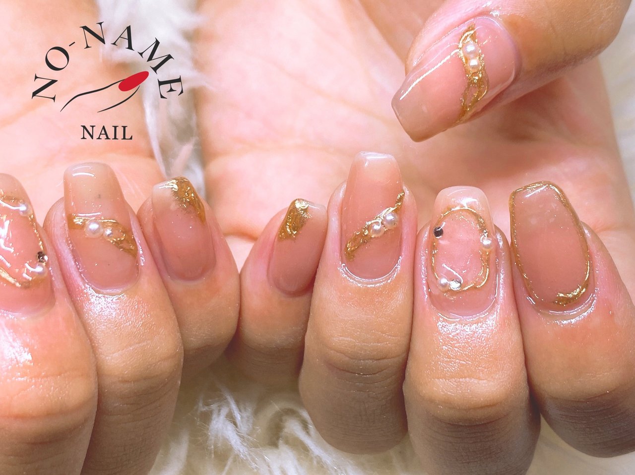 ハンド ミラー ベージュ ピンク ジェルネイル Sonomiのネイルデザイン No ネイルブック