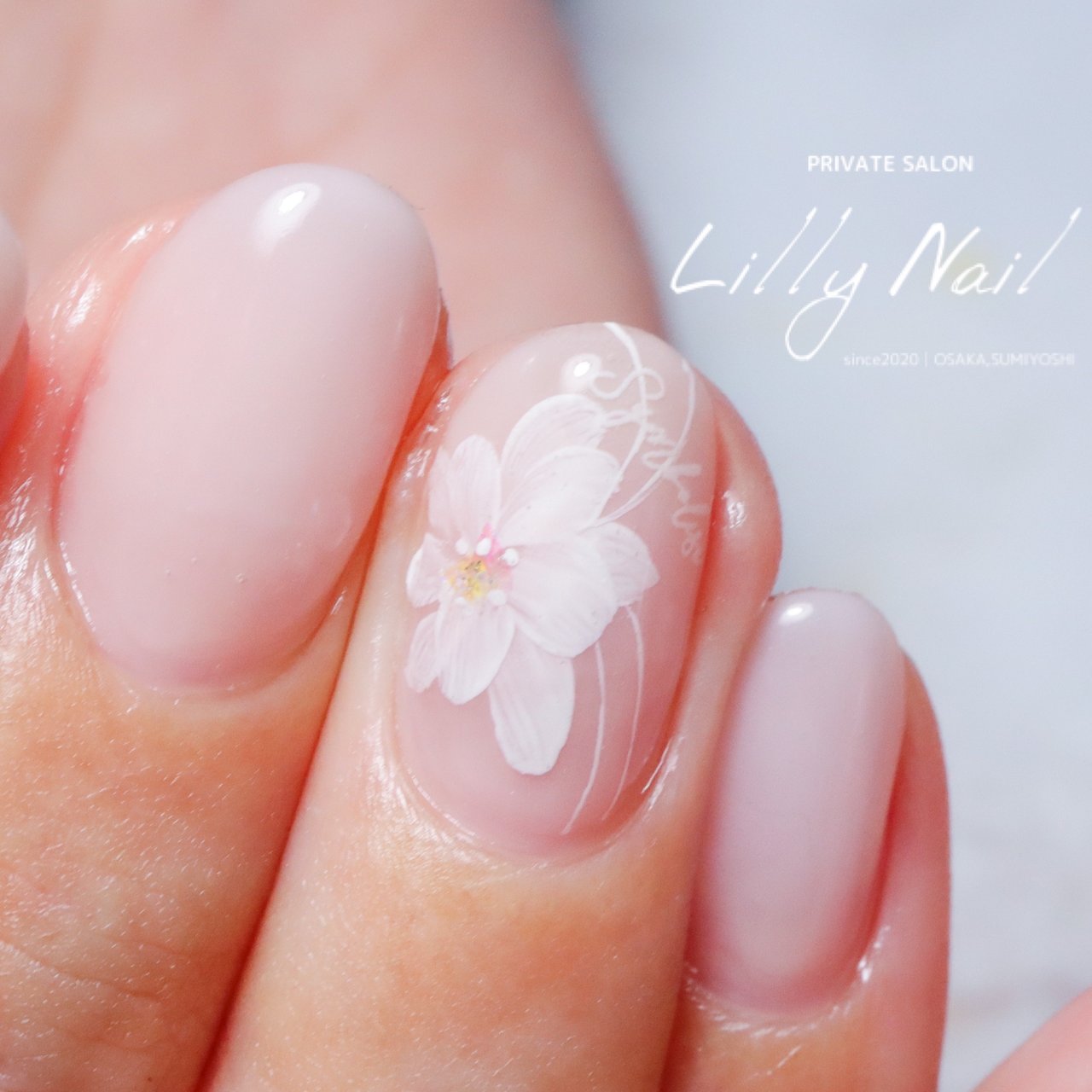 春 夏 オールシーズン オフィス ハンド 大阪市住吉区フィルイン専門ネイルサロン Lillynail リリーネイル にしもりさきのネイル デザイン No ネイルブック