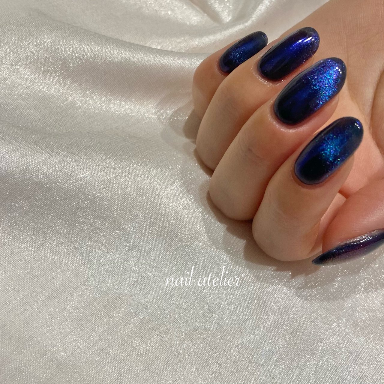 ブルー ネイビー パープル Nail Atelier ネイルアトリエ のネイルデザイン No ネイルブック