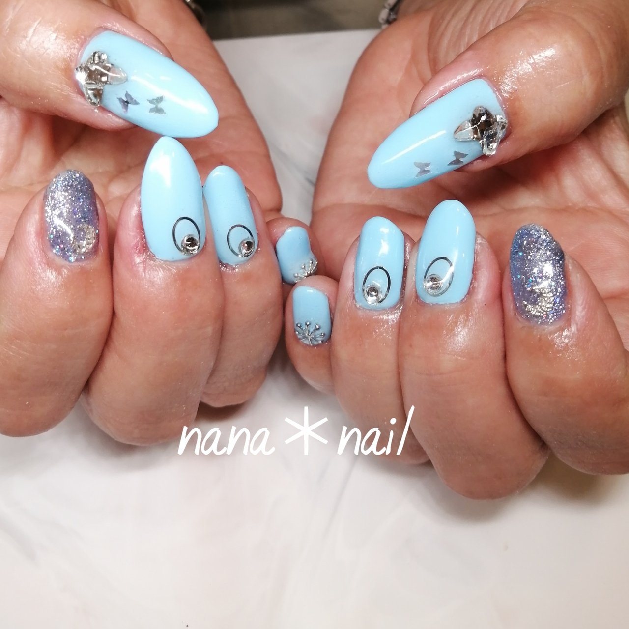 春 夏 女子会 ハンド ラメ Nana Nailのネイルデザイン No ネイルブック
