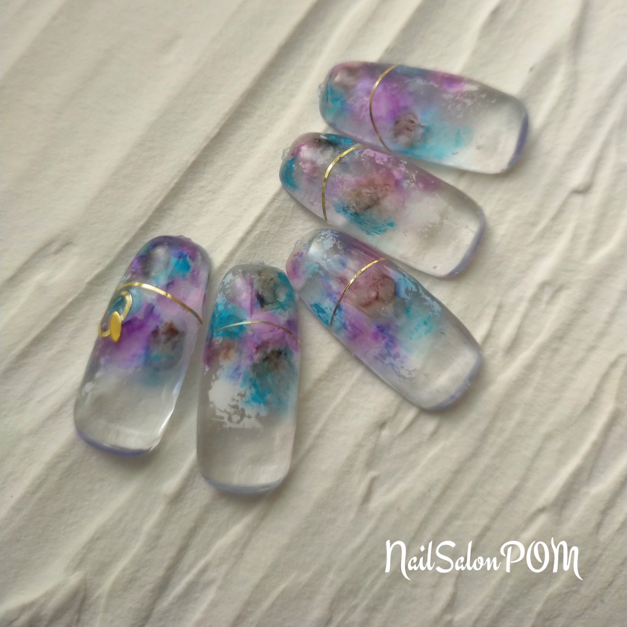 夏 梅雨 海 リゾート ハンド Nail Salon Pomのネイルデザイン No ネイルブック