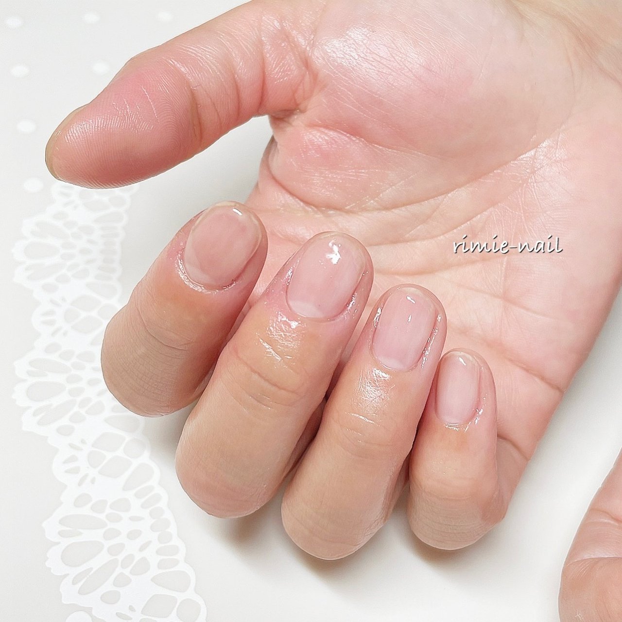 オフィス ハンド シンプル ショート ラウンド Rimie Nailのネイルデザイン No ネイルブック