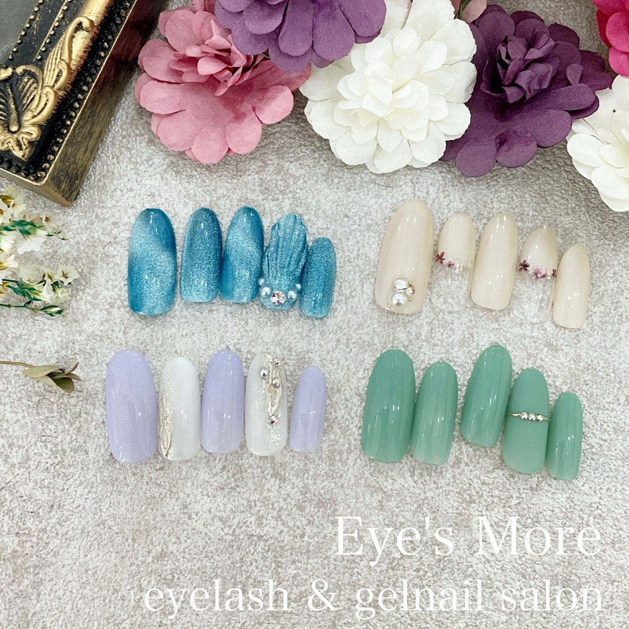 夏 ハンド ジェルネイル ネイルチップ Eyesmore Kunitachiのネイルデザイン No ネイルブック