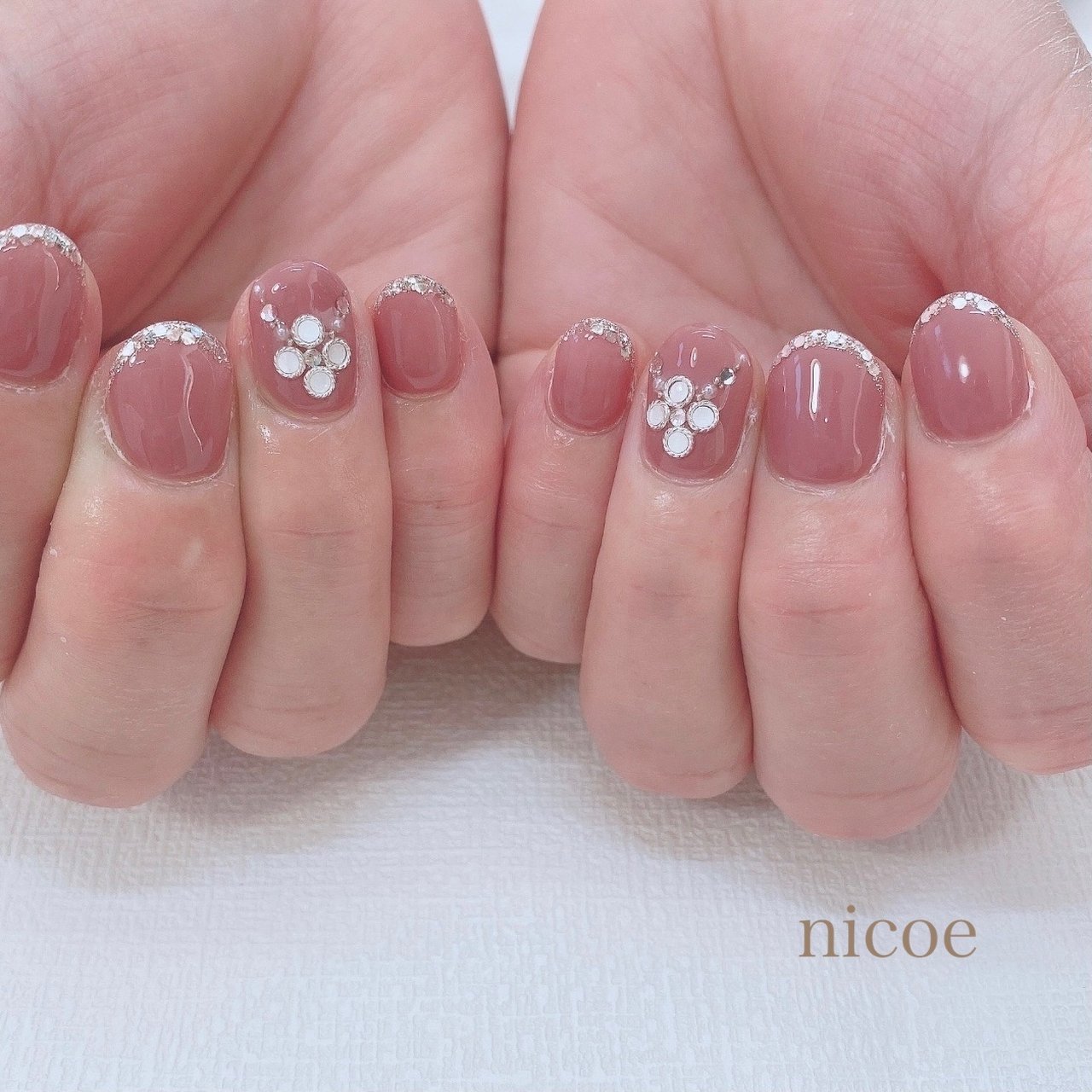 夏 オフィス ブライダル ハンド フレンチ 福山市 神辺ネイルサロン Nicoe ニコエ のネイルデザイン No ネイルブック