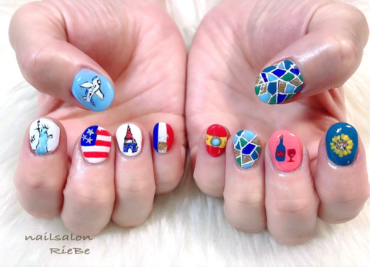 夏 旅行 リゾート デート ハンド Nail Salon Riebe リーヴェ のネイルデザイン No ネイルブック