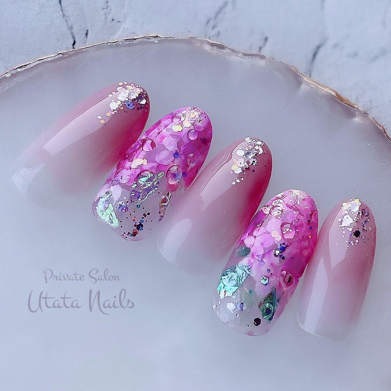 夏/梅雨/七夕/オフィス/ハンド - utata_nailのネイルデザイン[No
