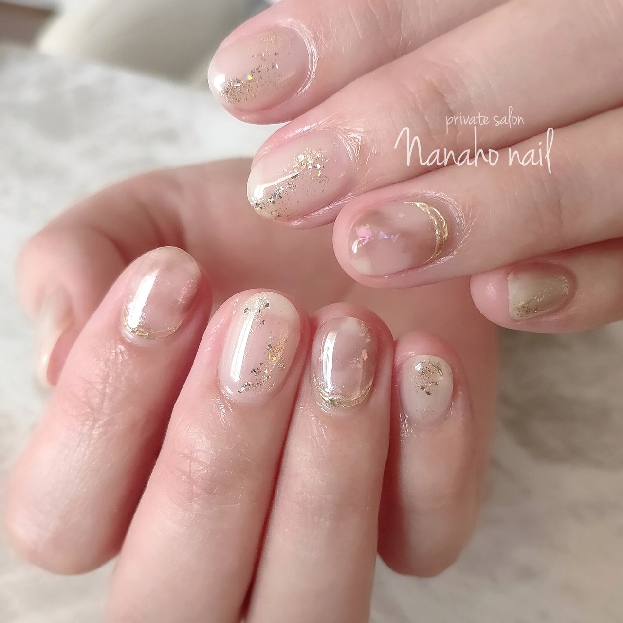 春 夏 オフィス ハンド シンプル Nanaho Nail 大阪府八尾市 のネイルデザイン No ネイルブック