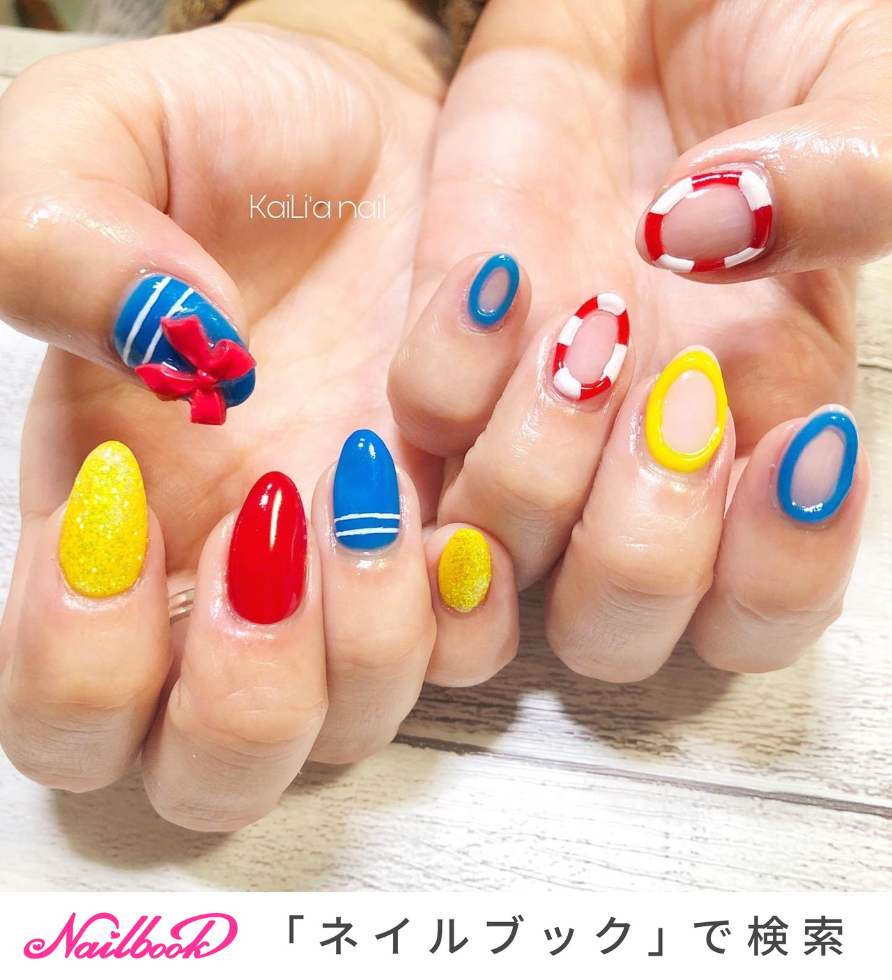 浮き輪ネイルのネイルデザイン ネイルブック