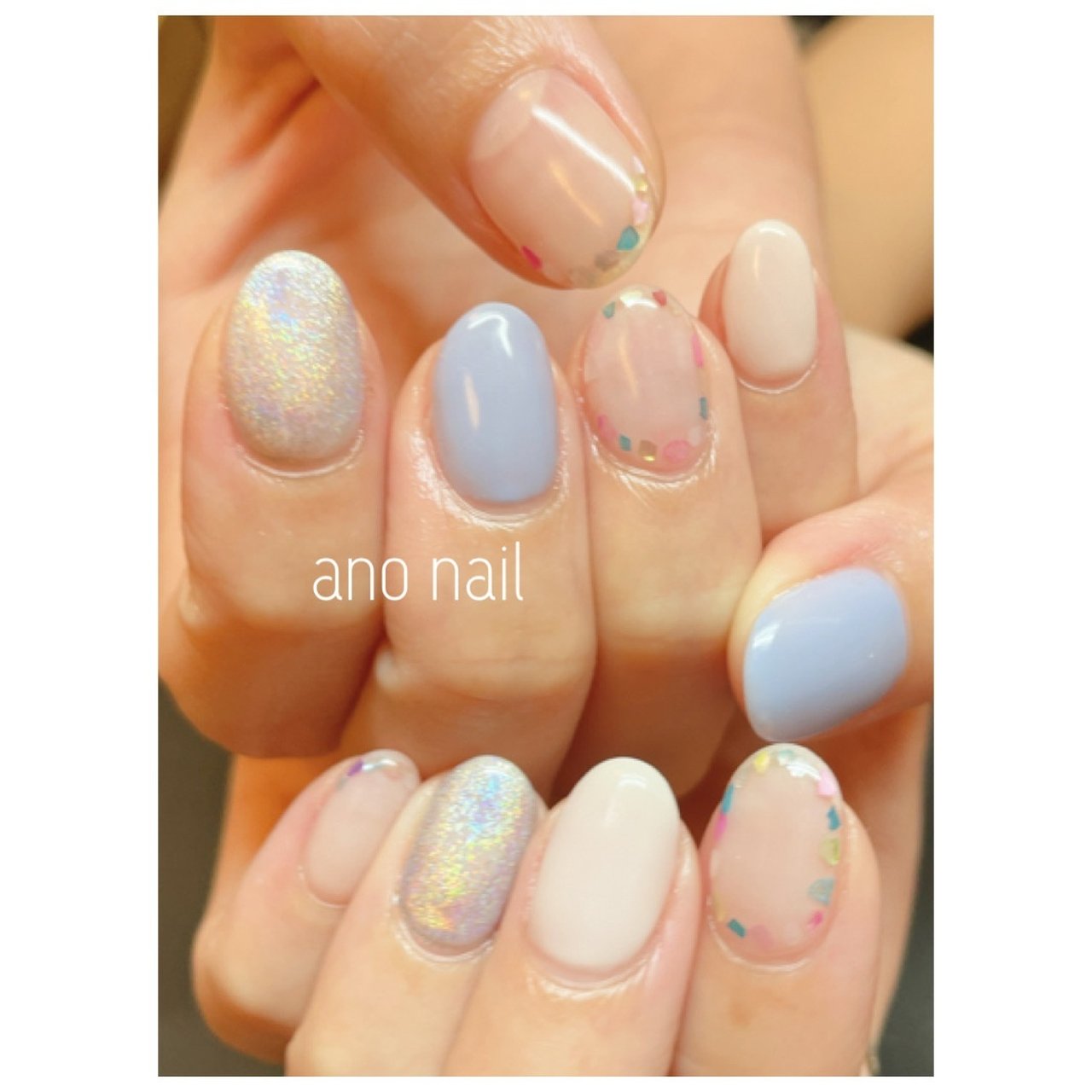 オールシーズン ハンド シンプル ワンカラー シェル Ano Nail Kanamiのネイルデザイン No ネイルブック