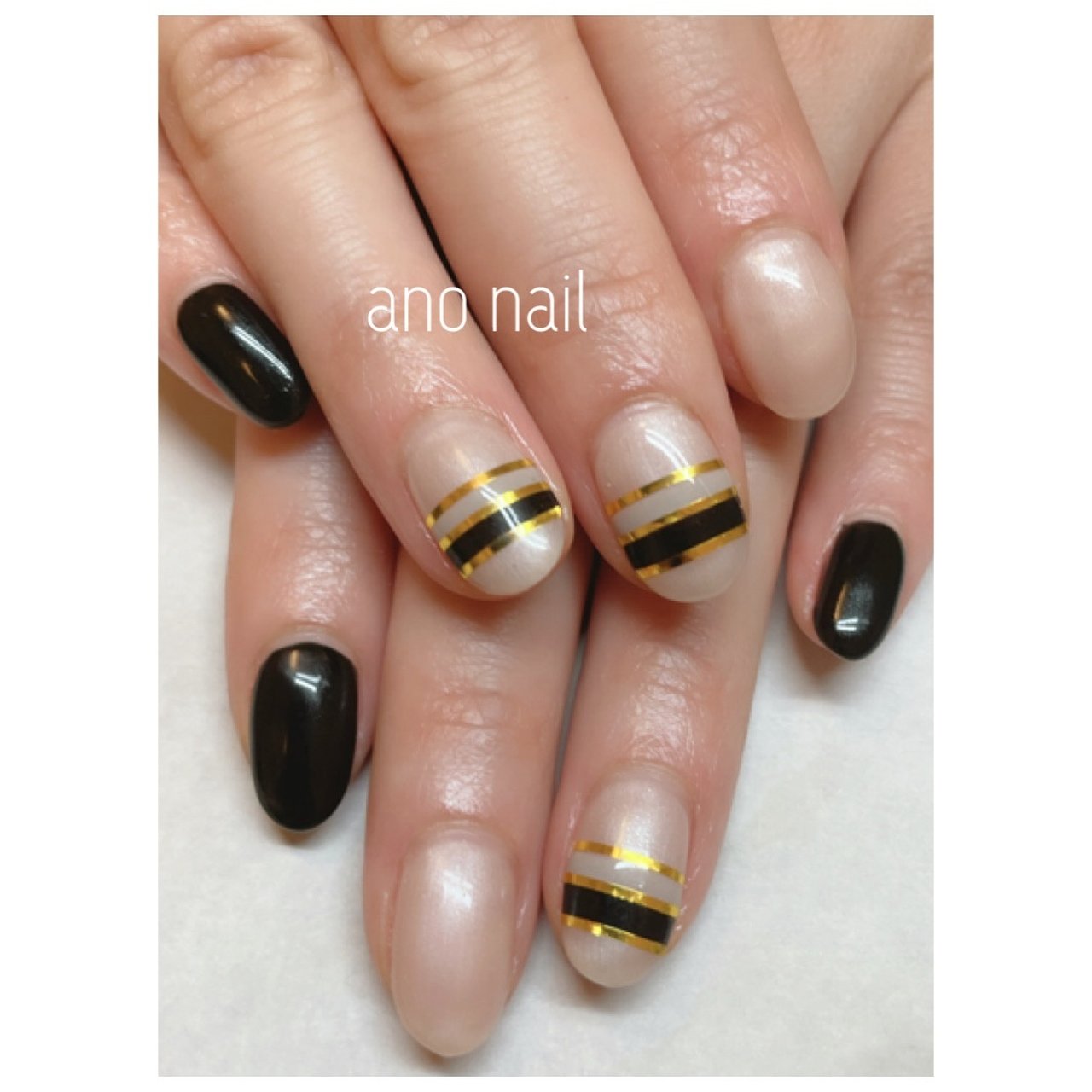 オールシーズン ハンド シンプル ワンカラー ボーダー Ano Nail Kanamiのネイルデザイン No ネイルブック