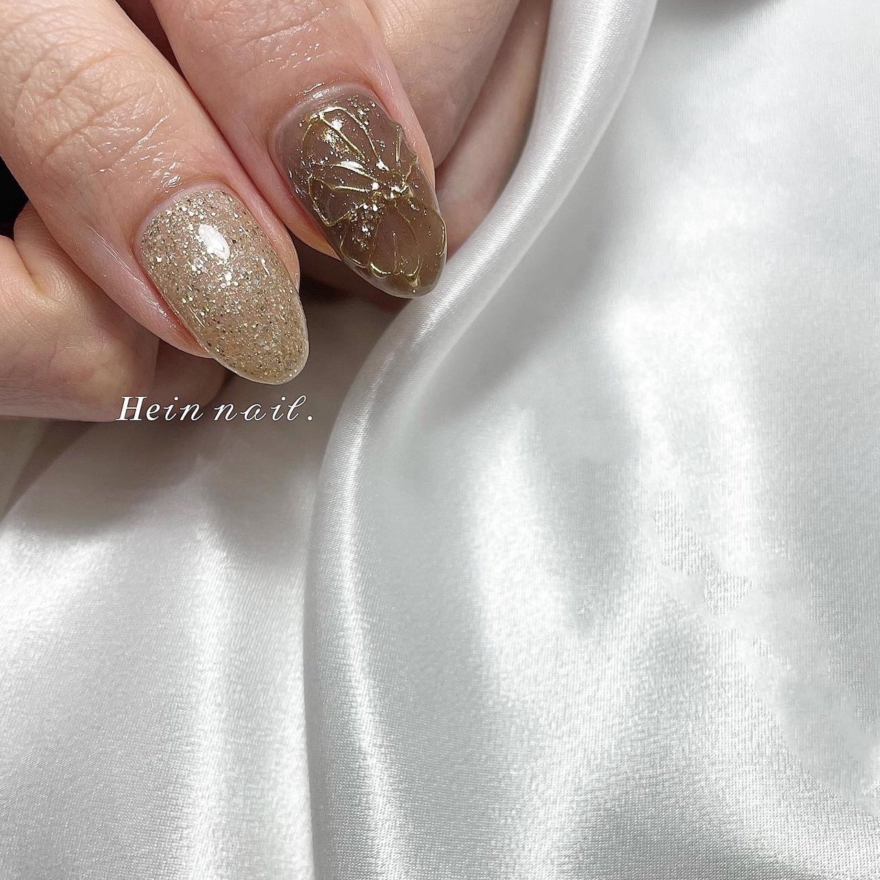 春 夏 オールシーズン ホワイト ブラウン Hein Nail のネイルデザイン No ネイルブック