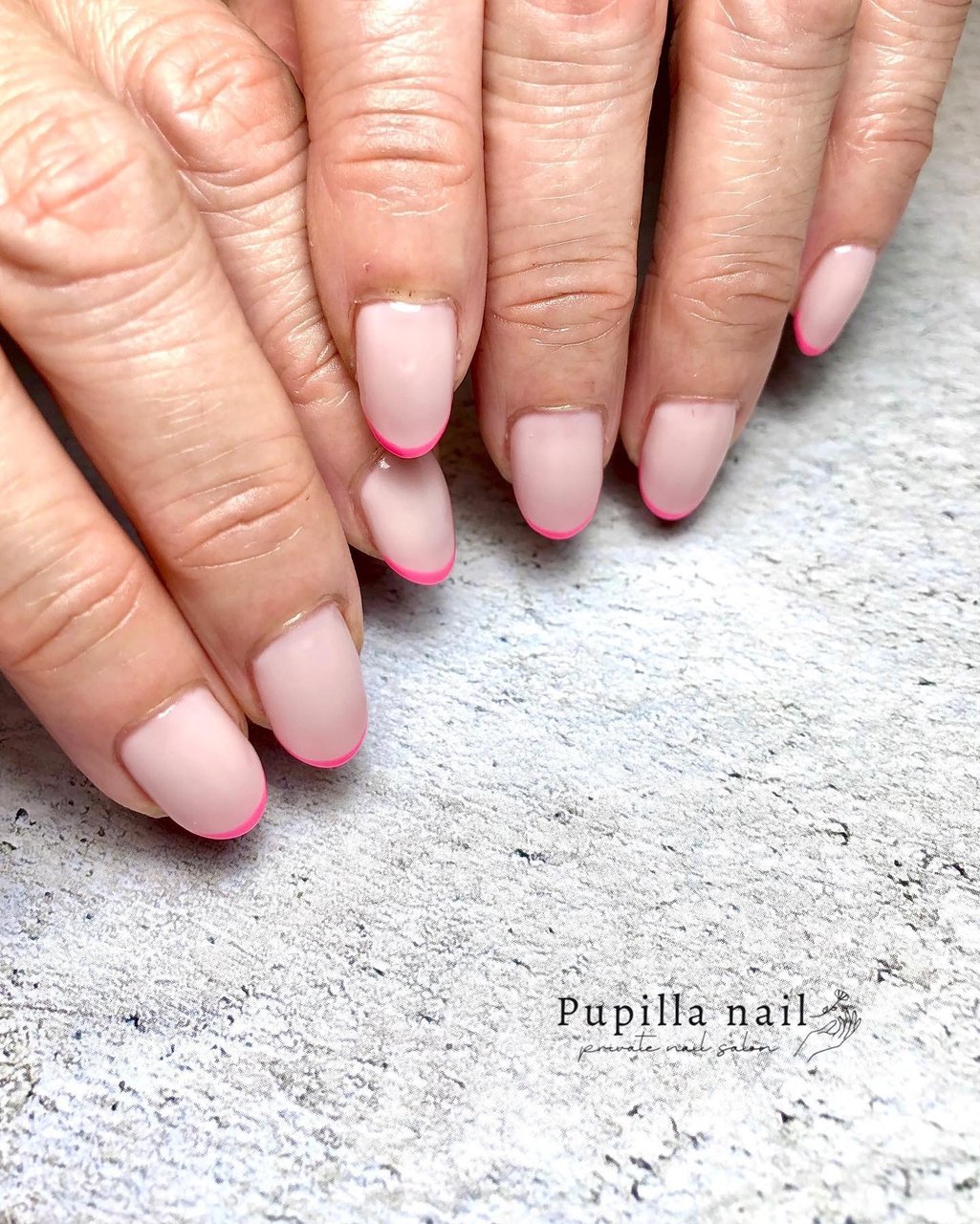 夏 オールシーズン 女子会 ハンド フレンチ Pupilla Nailのネイルデザイン No ネイルブック