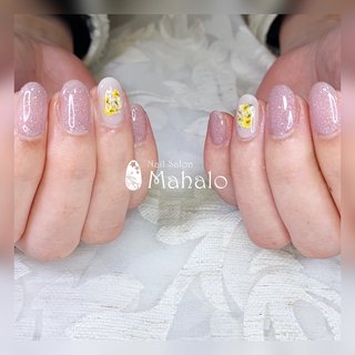 22年 新着順 入学式 シンプル 押し花のネイルデザイン ネイルブック