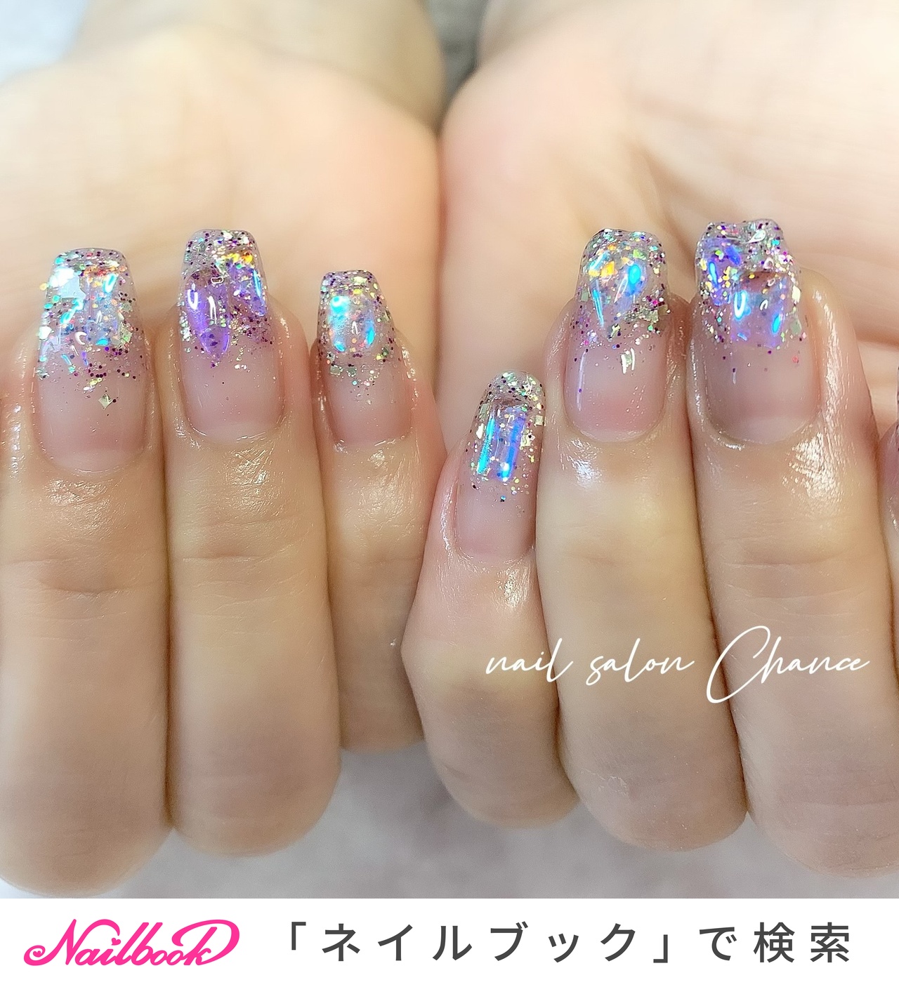 人気順｜水色/#クリアオーロラストーンのネイルデザイン｜ネイル
