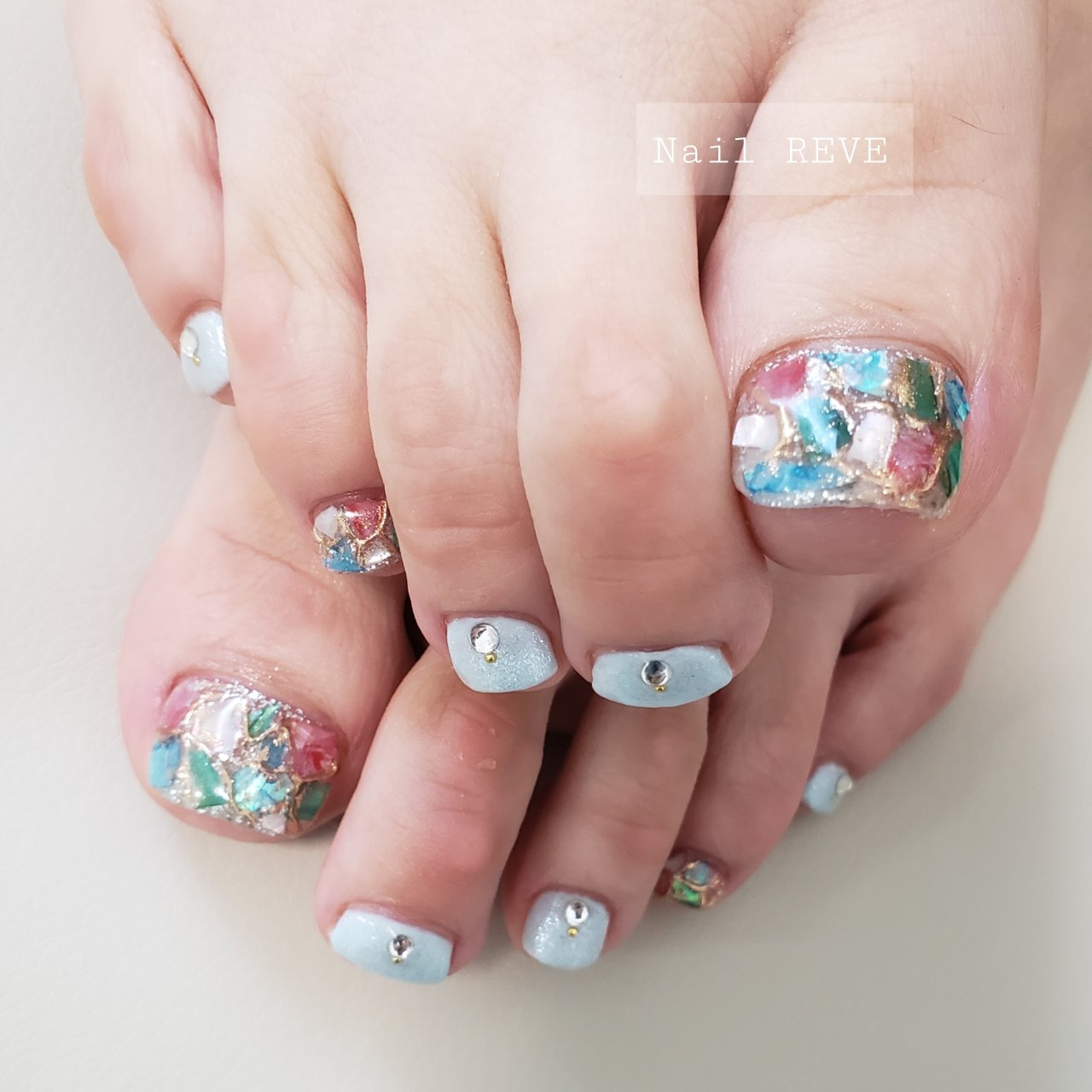 夏 旅行 海 リゾート フット Nail Reveのネイルデザイン No ネイルブック
