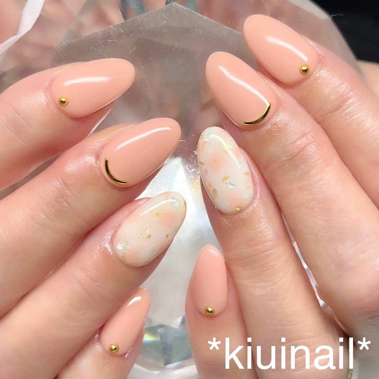 オールシーズン ハンド タイダイ ミディアム オーバル Kiuinailのネイルデザイン No ネイルブック