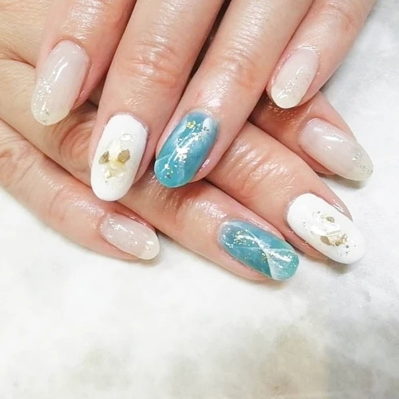 春 夏 梅雨 オフィス ハンド Nail Salon Calypso2のネイルデザイン No ネイルブック