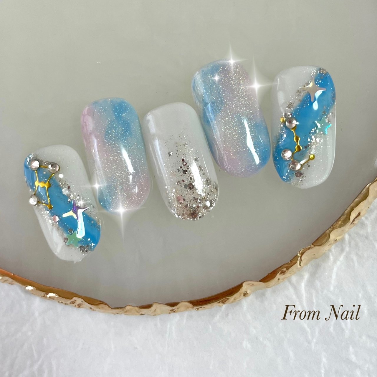 夏 梅雨 七夕 ハンド ラメ Fromnailのネイルデザイン No ネイルブック