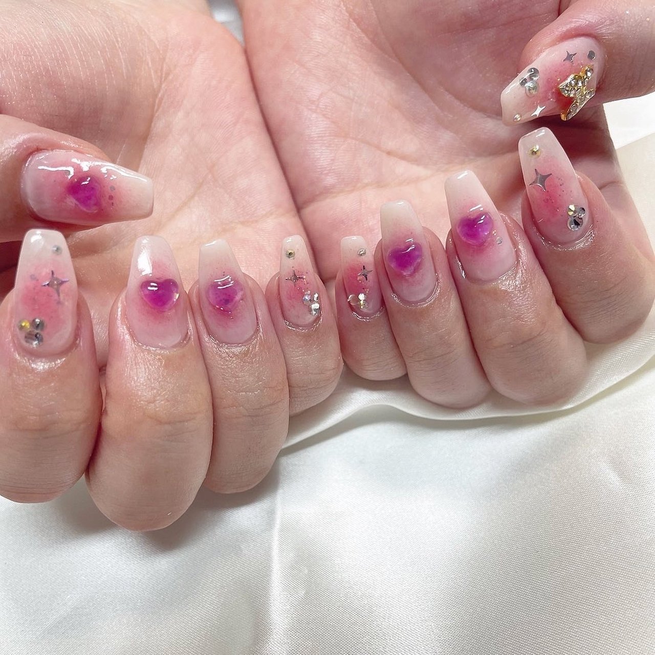 春/夏/オールシーズン/ハンド/ビジュー - oreda_nailsalonのネイル