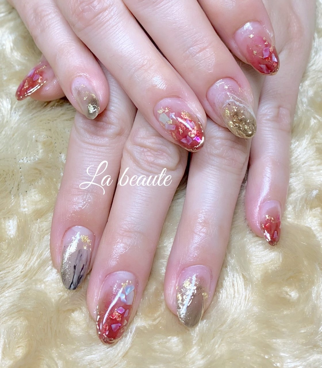 オールシーズン 旅行 パーティー ハンド ラメ ｌa Beaute ラ ボーテ のネイルデザイン No ネイルブック