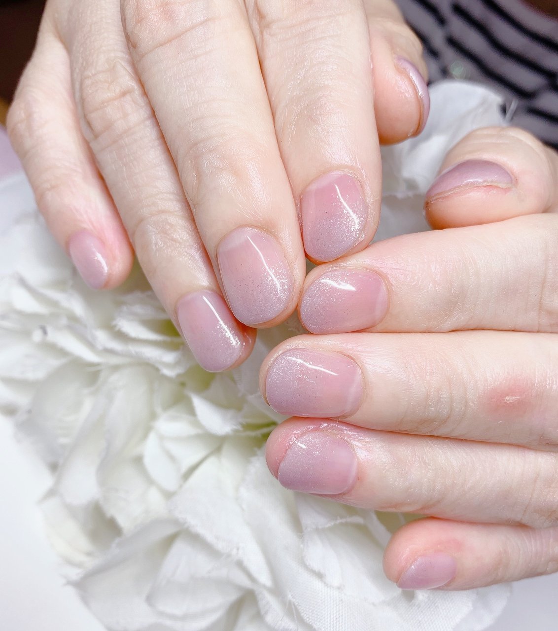 ハンド シンプル グラデーション ショート ラウンド あめちゃんのネイルデザイン No ネイルブック