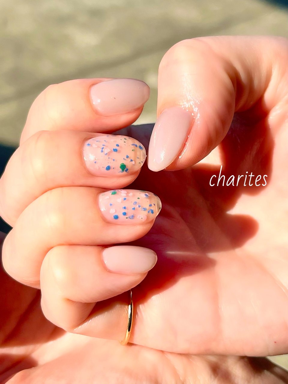 ハンド シンプル ショート ラウンド ピンク Charitesのネイルデザイン No ネイルブック