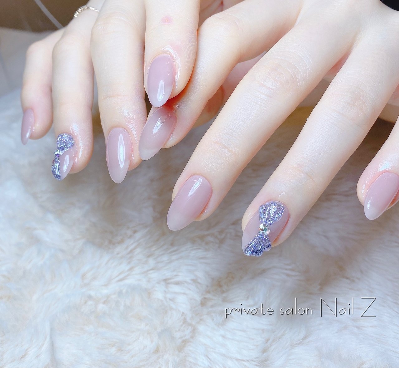 ハンド リボン ロング オーバル ピンク Nail Z ネイルジー のネイルデザイン No ネイルブック