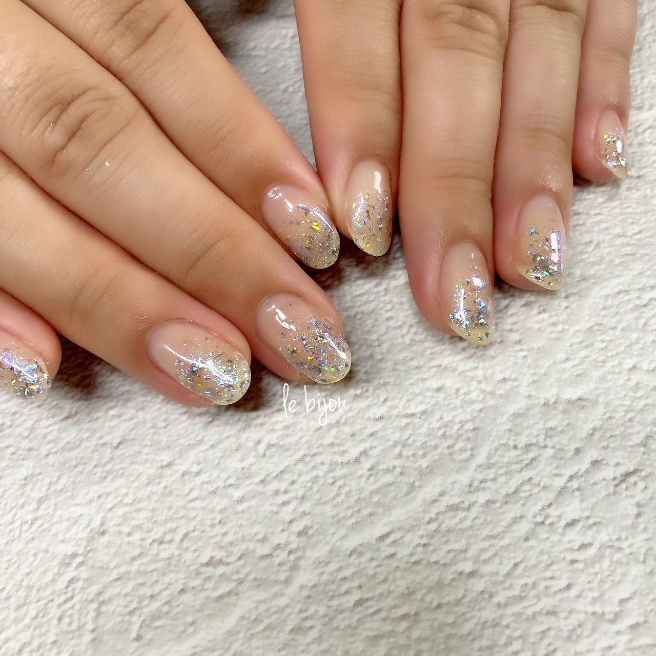 夏 グラデーション ラメ シルバー Mayumi0411のネイルデザイン No ネイルブック