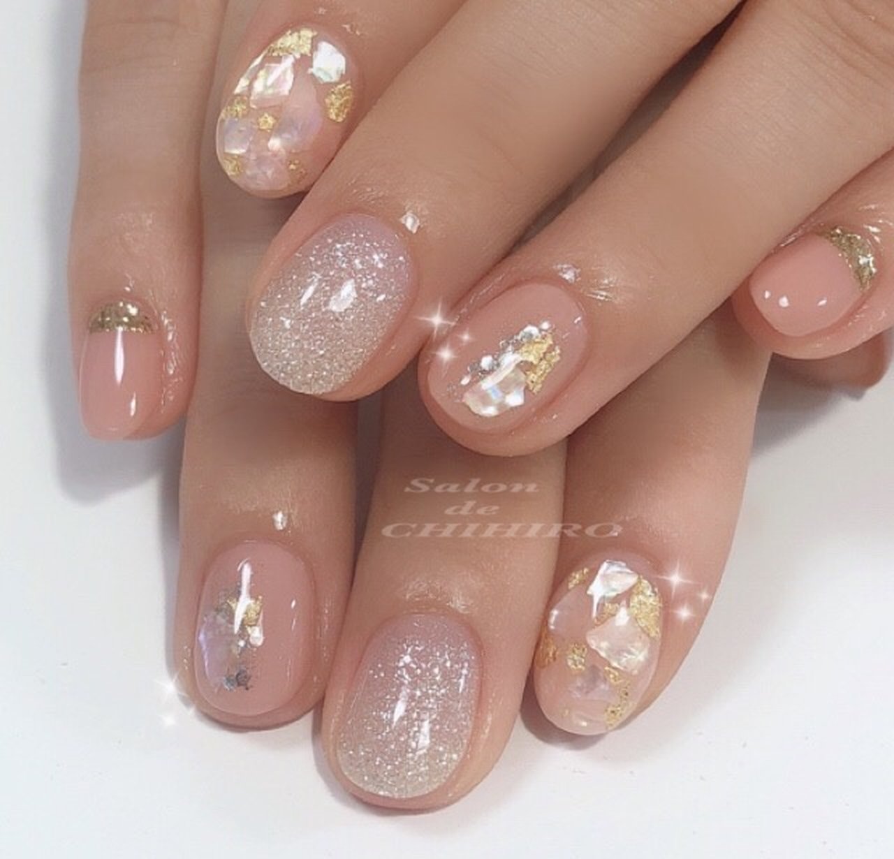 シェル ピンク ジェルネイル お客様 Salonde0chihiroのネイルデザイン No ネイルブック