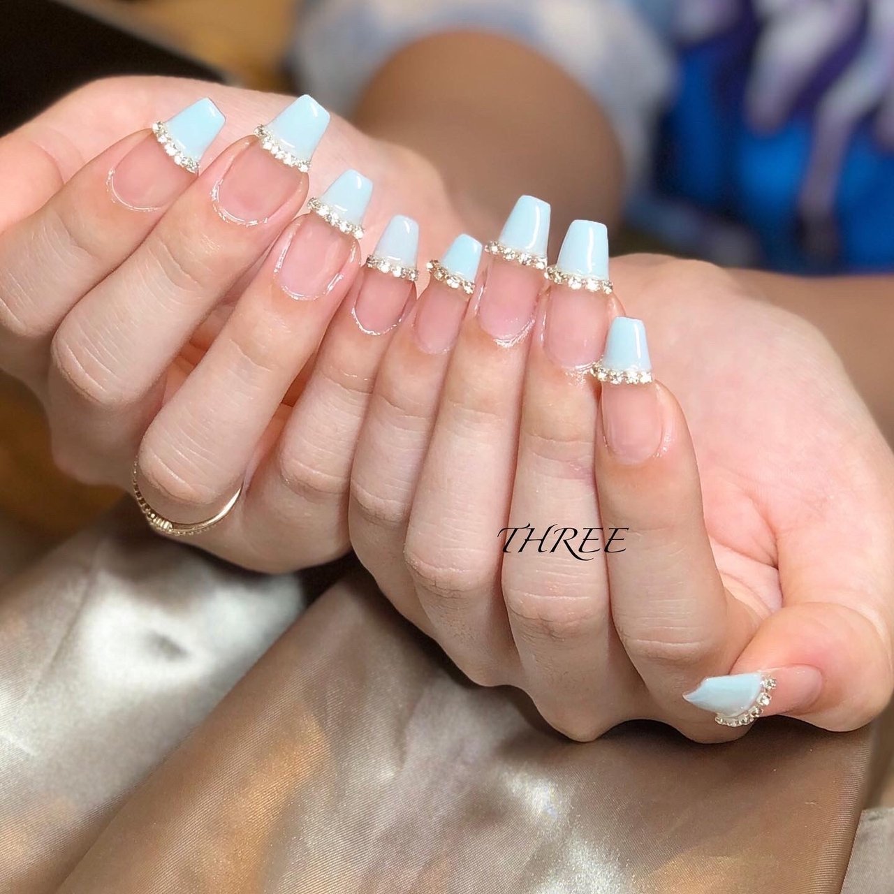 オールシーズン ハンド シンプル チェーン ロング Lounge Nailsalon3 Threeのネイルデザイン No ネイル ブック