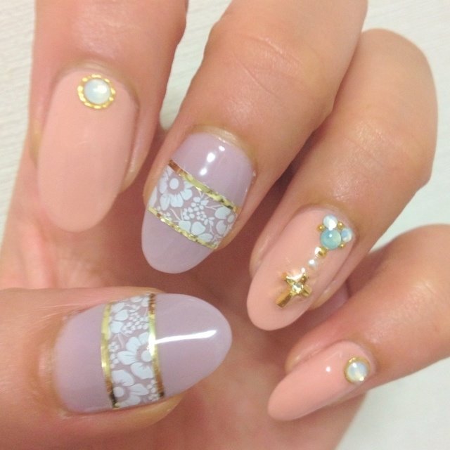 秋 ハンド フラワー ベージュ ジェル Gbbgbg21のネイルデザイン No ネイルブック