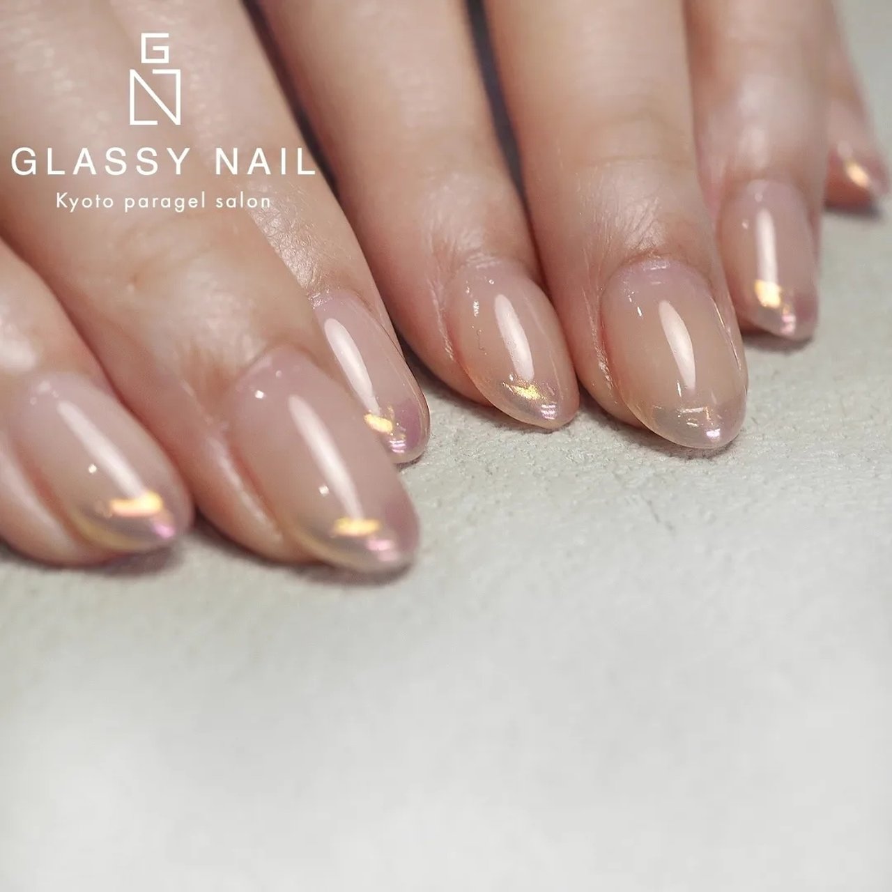 夏 オールシーズン 梅雨 オフィス ハンド Glassy Nailのネイルデザイン No ネイルブック