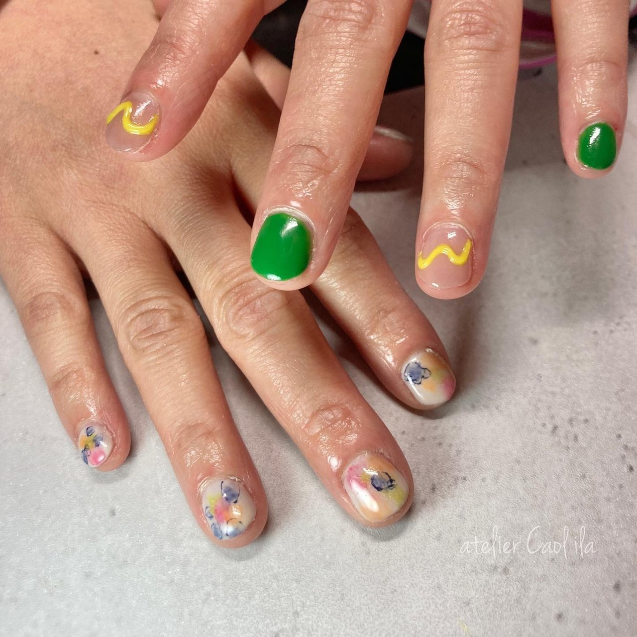春 夏 ライブ ハンド シンプル Ateliercaolila アトリエカリラ のネイルデザイン No ネイルブック