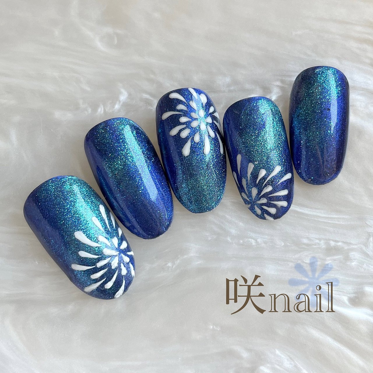 夏 七夕 海 浴衣 ハンド 咲nail サキネイル のネイルデザイン No ネイルブック