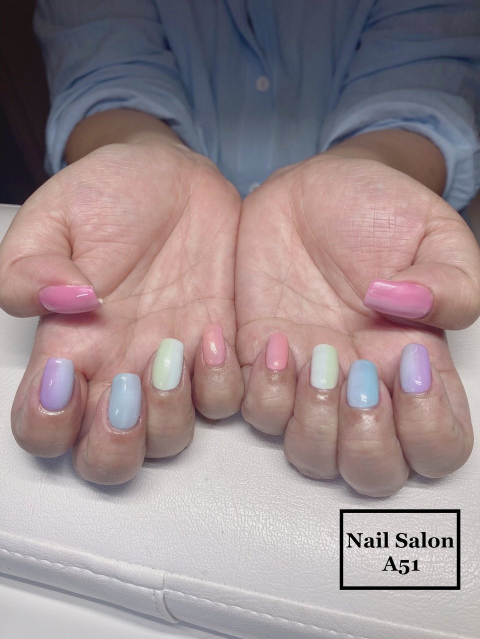 春 夏 ハンド グラデーション ロング Nail Salon A51のネイルデザイン No ネイルブック