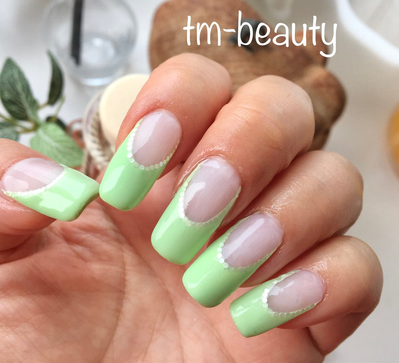 春 夏 ハンド フレンチ スクエア Tmbeautyのネイルデザイン No ネイルブック