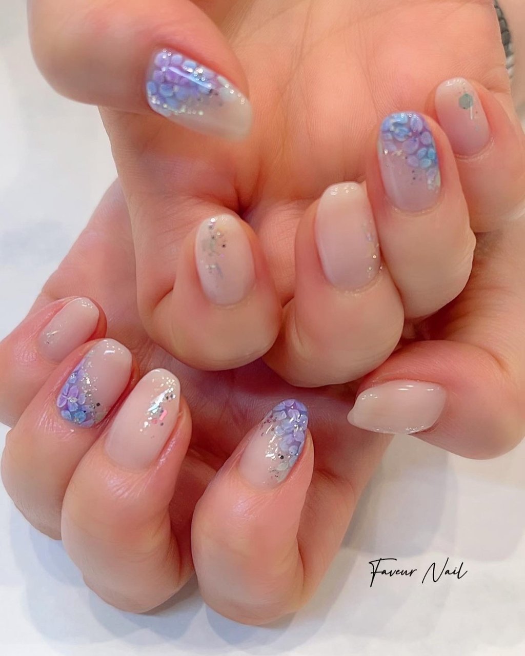 夏 梅雨 浴衣 ハンド ホログラム Faveur Nailのネイルデザイン No ネイルブック