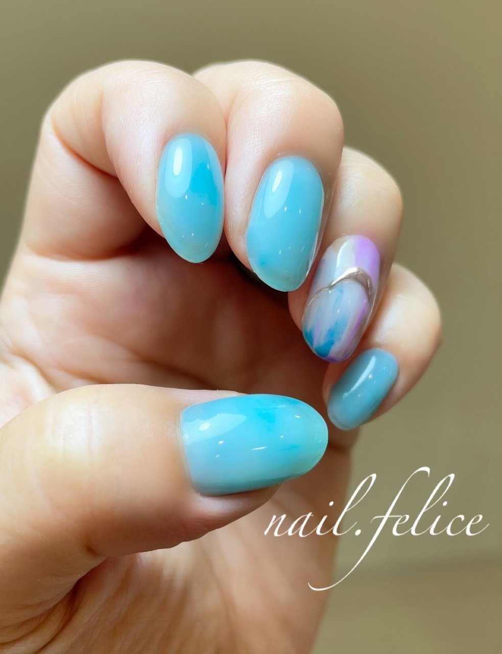 夏 海 リゾート ハンド シンプル Nail Feliceのネイルデザイン No ネイルブック