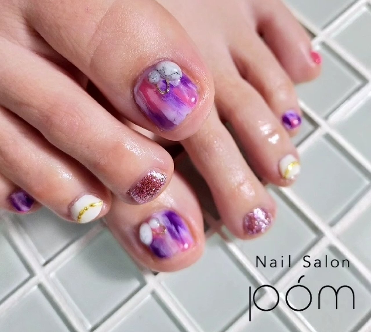 夏 旅行 海 リゾート フット Nail Salon Pomのネイルデザイン No ネイルブック