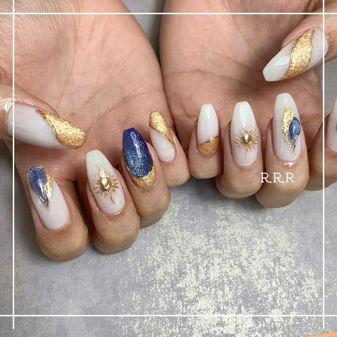 夏/ハンド/ワンカラー/マグネット/ミラー - PureUpのネイルデザイン[No