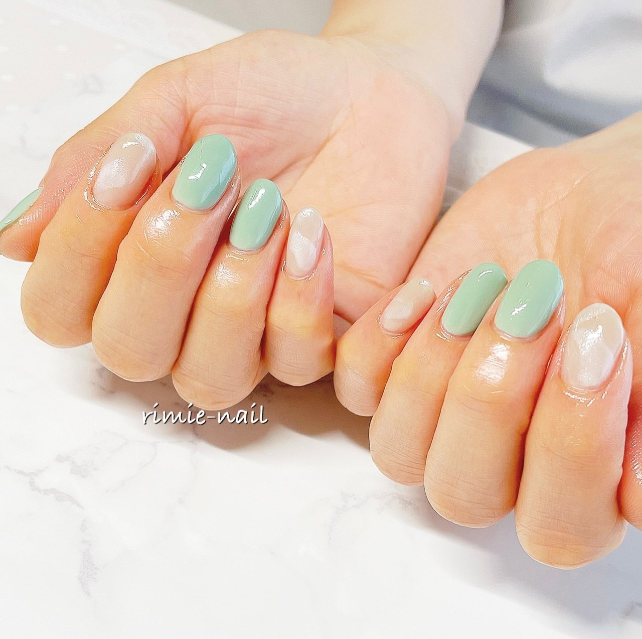 夏 ハンド シンプル ミディアム ホワイト Rimie Nailのネイルデザイン No ネイルブック