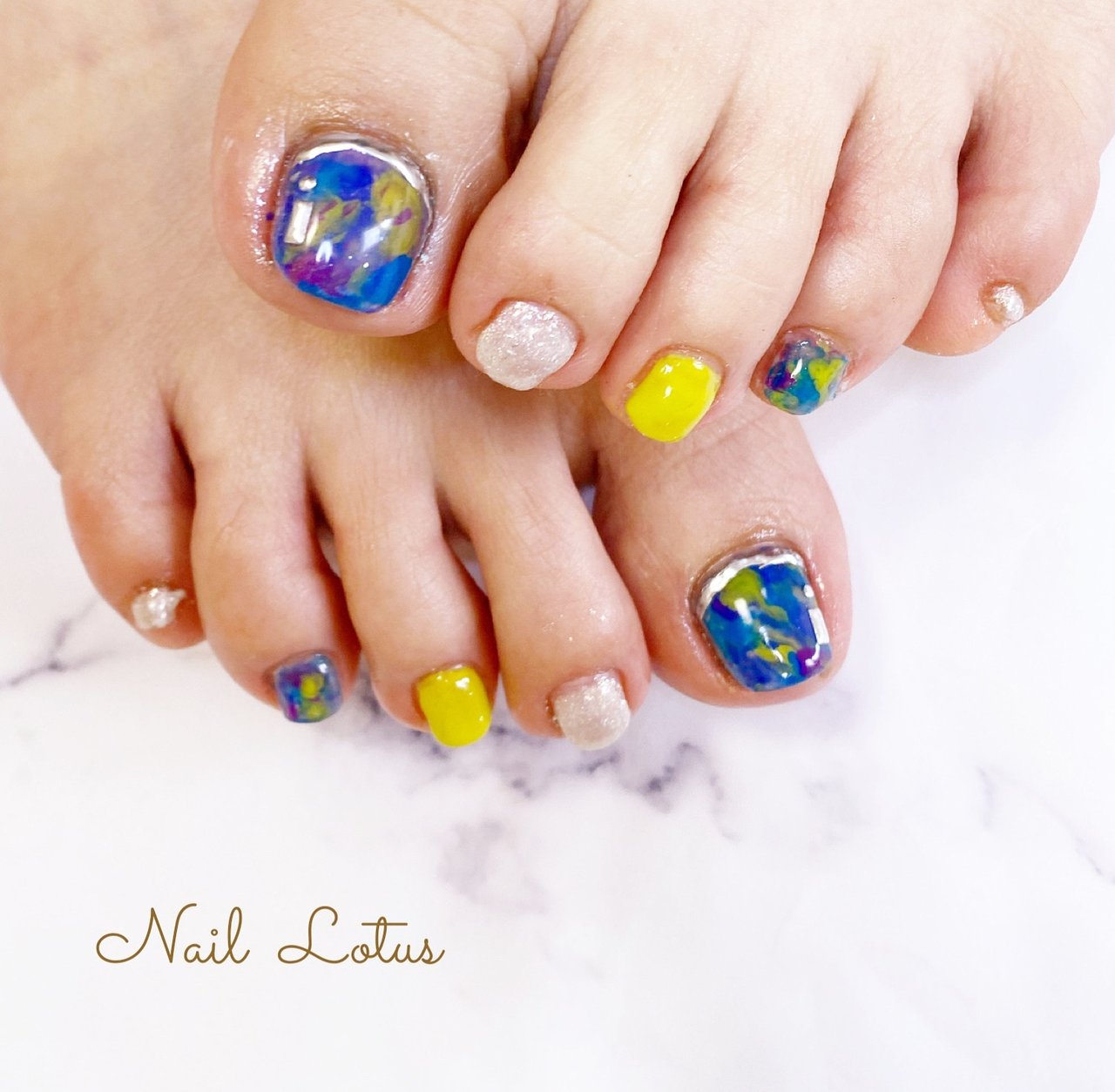 夏 旅行 梅雨 リゾート フット Nail Lotusのネイルデザイン No ネイルブック