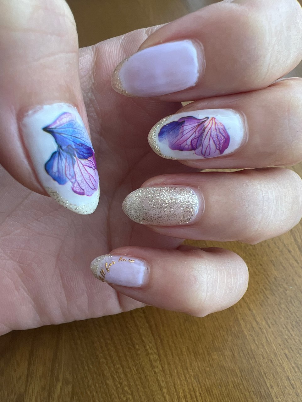 オールシーズン 梅雨 ハンド フレンチ ラメ Yakiのネイルデザイン No ネイルブック