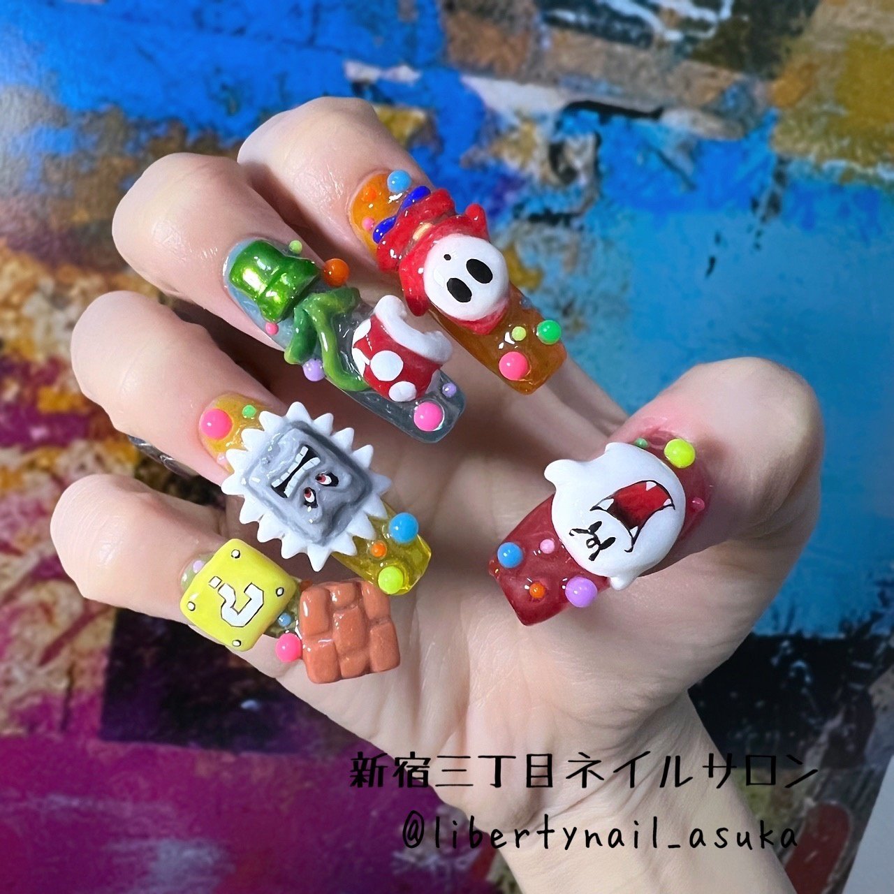 オールシーズン ハンド 痛ネイル 3d ロング Asukanailのネイルデザイン No ネイルブック