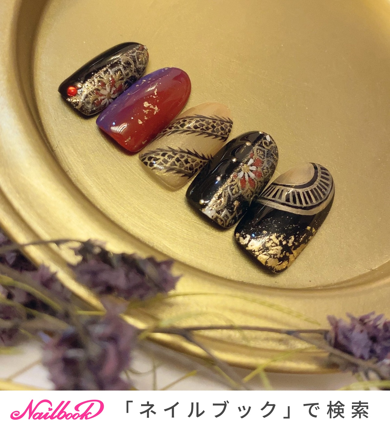 ライブ ハンド 痛ネイル 和柄 ロング Yukiのネイルデザイン No ネイルブック