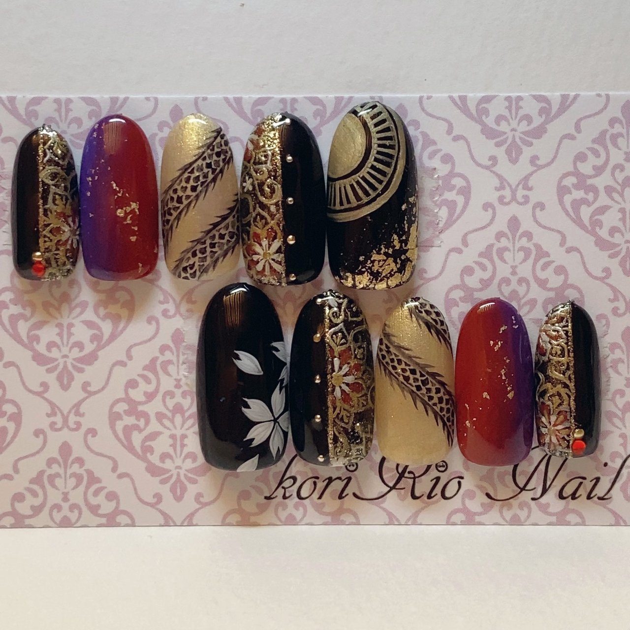 ライブ ハンド 痛ネイル 和柄 ロング Yukiのネイルデザイン No ネイルブック