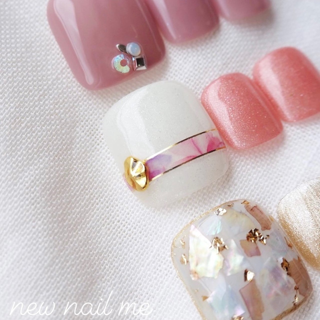 夏 オフィス デート 女子会 フット New Nail Me ニューネイルミー 江田ももこのネイルデザイン No ネイルブック