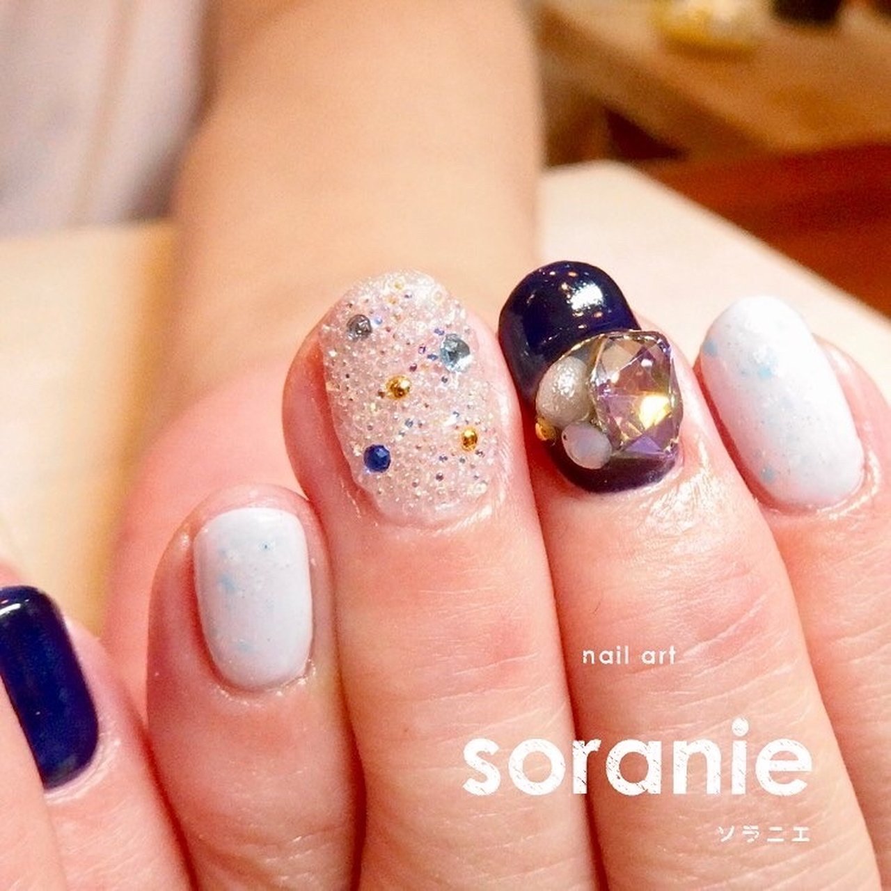 夏 オールシーズン ハンド クリスタルピクシー ショート Mizumi Sorani E のネイルデザイン No ネイルブック